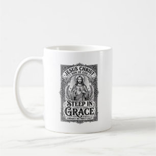 Mug T-shirt graphique Jésus amateur de thé chrétien
