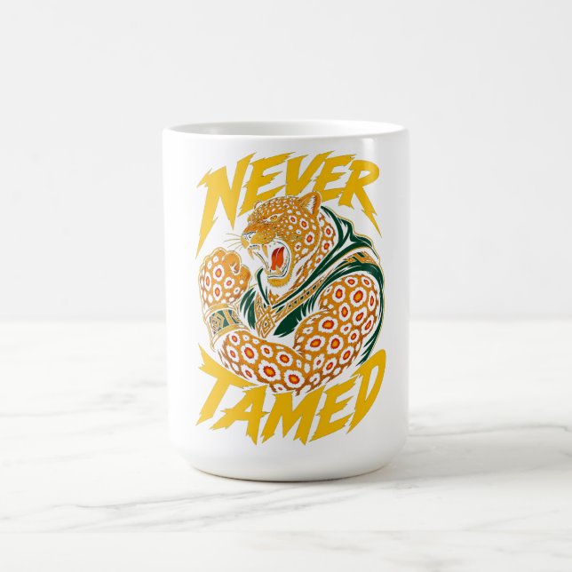 Mug T-shirt graphique Léopard Jamais Dompté (Centre)