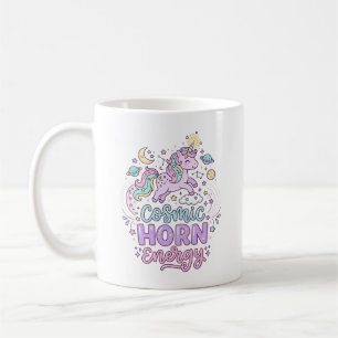 Mug T-shirt graphique pastel mignon énergie corne cosm