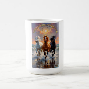 Mug T-shirt graphique pour femmes "Chevaux au galop" A
