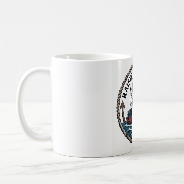 Mug T-shirt graphique « Raised by the Tide » pour homm (Gauche)