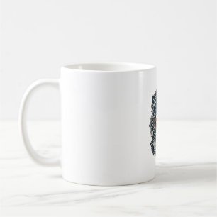 Mug T-shirt graphique vectoriel de chat noir patriotiq