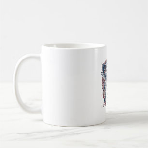 Mug T-Shirt Graphique Vectoriel de Style de Drapeau de