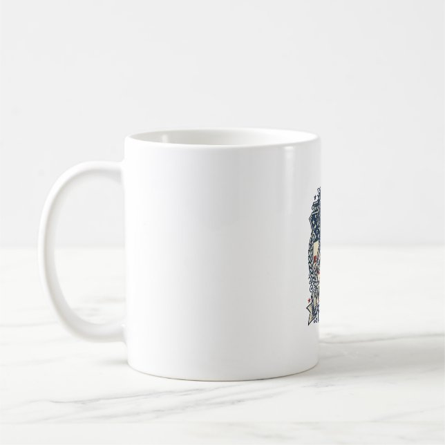 Mug T-shirt graphique vectoriel de teckel patriotique_ (Gauche)