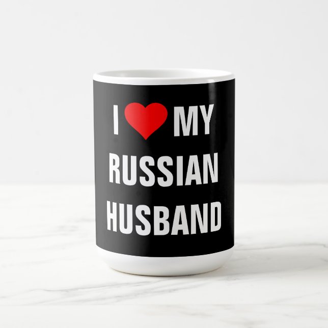 Mug T-Shirt "J'aime mon mari russe" (Centre)