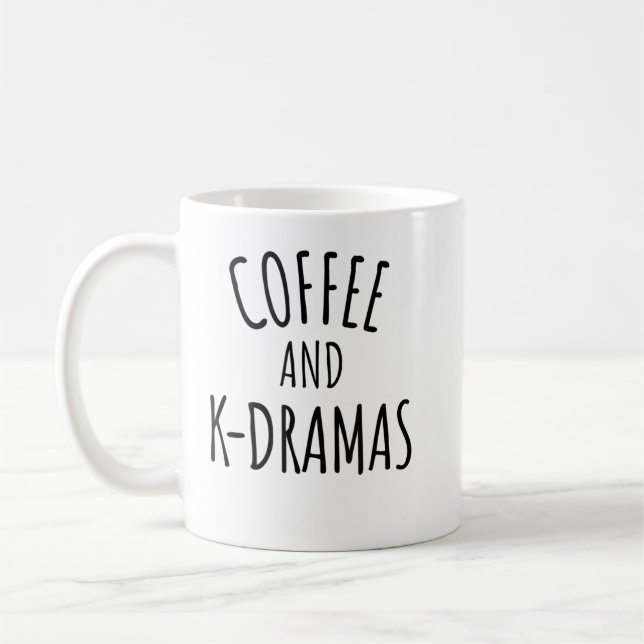 Mug T-shirt Lover café et K-Drama (Gauche)