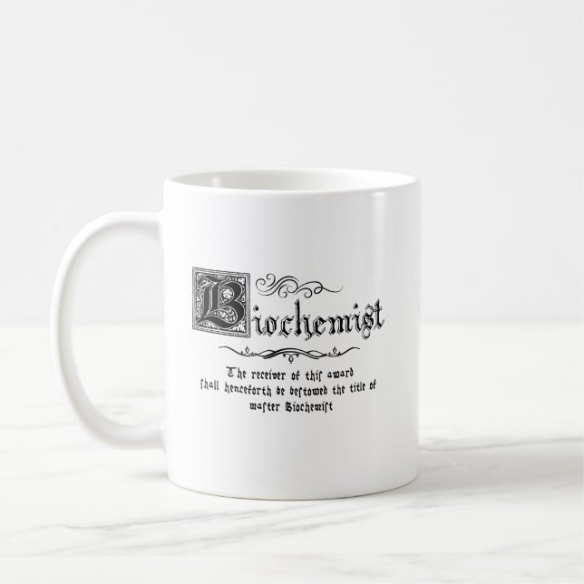 Mug T-shirt Master Biochimiste Médiéval (Gauche)