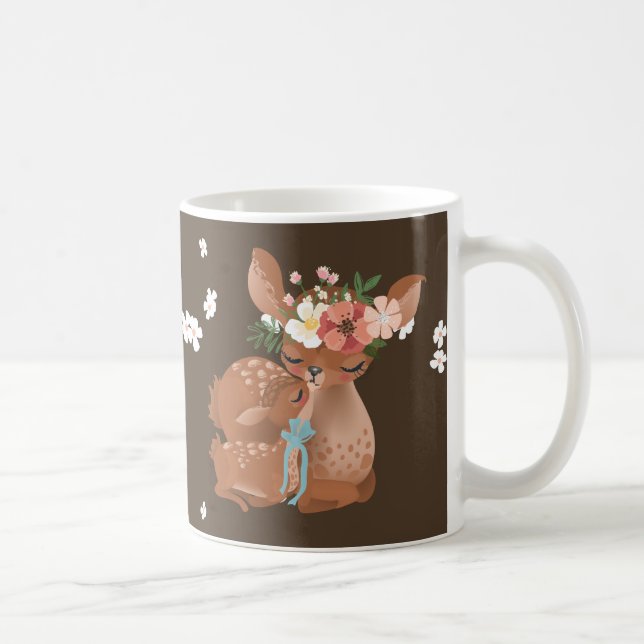 Mug T-shirt mignon de maman Deer With Her Baby (Droite)