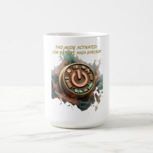Mug T-Shirt Mode Papa Activé, Cadeau Drôle pour Papa