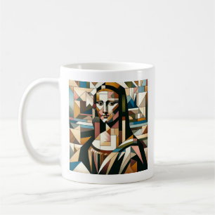 Mug T-shirt moderne de Mona Lisa dans le style du vitr