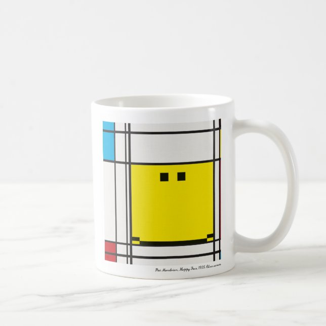 Mug t-shirt mondrian visage heureux (Droite)