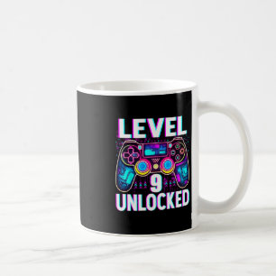 Mug T-shirt Niveau 9 Débloqué Drôle de joueur de jeu v