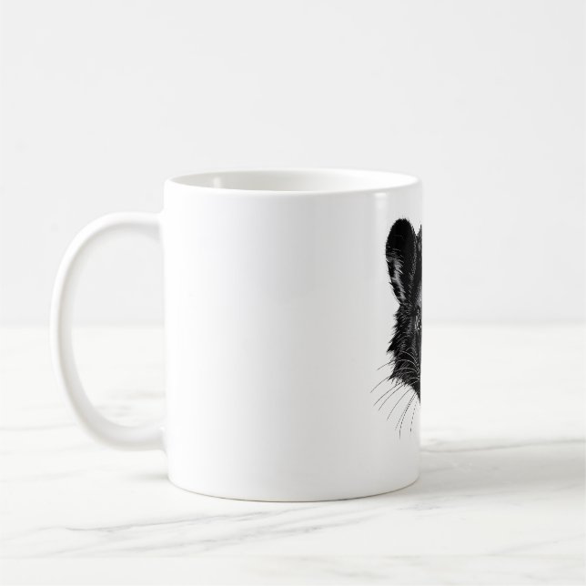 Mug T-shirt noir & blanc Tasmanie (Gauche)