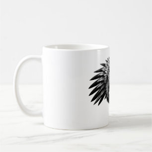 Mug T-shirt noir et blanc à tête d'aigle