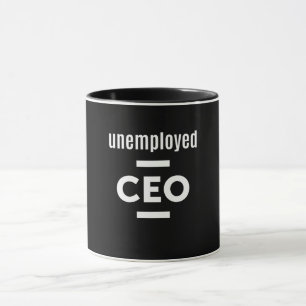 Mug T-shirt PDG au chômage - Don pour entrepreneurs