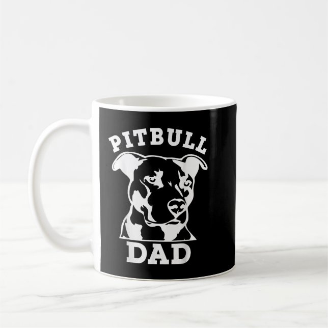 Mug T-shirt Pit Bull Dad (tee - shirt pitbull, pitbull (Gauche)