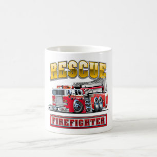 Mug T-Shirt pour camion de pompier à dessin