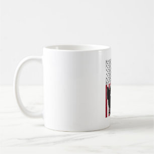 Mug T-shirt pour chien avec gravure vintage patriotiqu