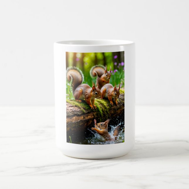 Mug T-shirt pour femmes Écureuils joueurs dans la forê (Centre)