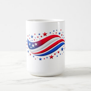 Mug T-Shirt pour femmes Étoiles et Bandes Patriotiques