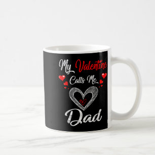 Mug T-shirt pour hommes Mon Valentin m'appelle Papa Ch