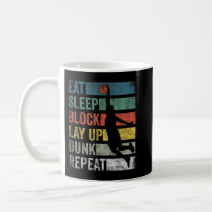 Mug T-shirt Répéter le basket-ball du sommeil