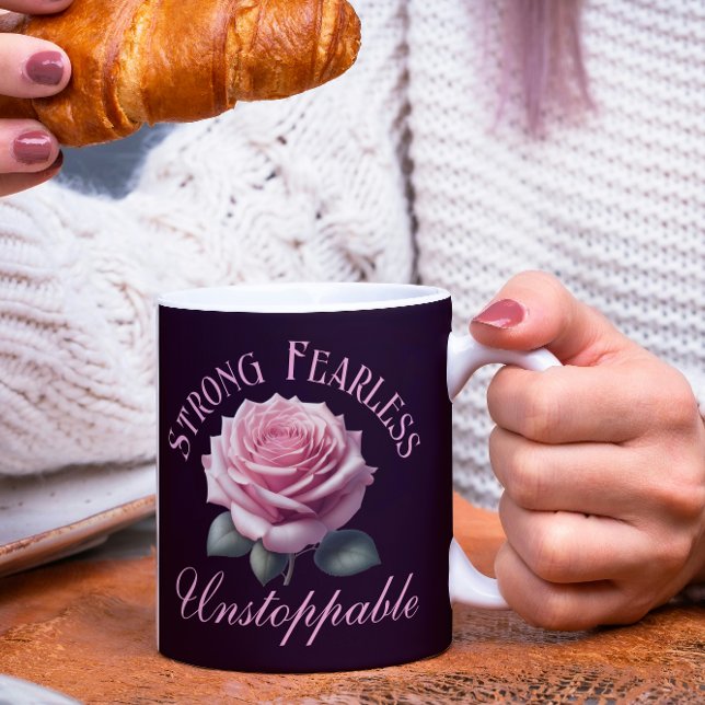 Mug T-shirt rose rose et sans peur (Créateur téléchargé)