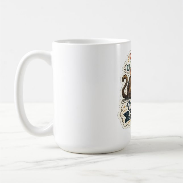 Mug T-shirt Singe Humain Moderne | Évolution de Singe  (Gauche)
