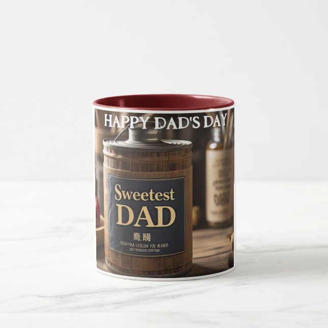 Mug T-shirt sur mesure pour papa's Day (Centre)