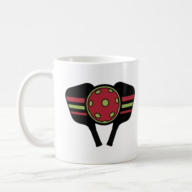 Mug T-shirt Symbole de design de Pickleball (Gauche)