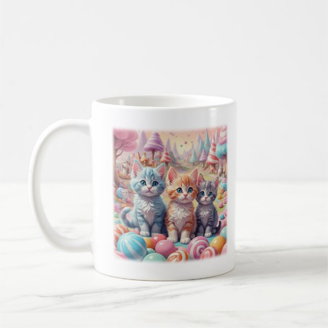 Mug T-shirt Three Kittens à Candy Land (Gauche)