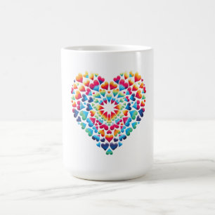 Mug T-shirt Tie-Dye Cœur Vibrant