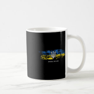 Mug T Shirt Ukrainien Tryzub Drapeau de l'Ukraine Mili