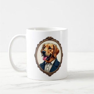 Mug T-Shirt Vintage Portrait de Golden Retriever Patri