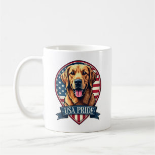 Mug T-shirt vintage pour chien Golden Retriever USA Pr