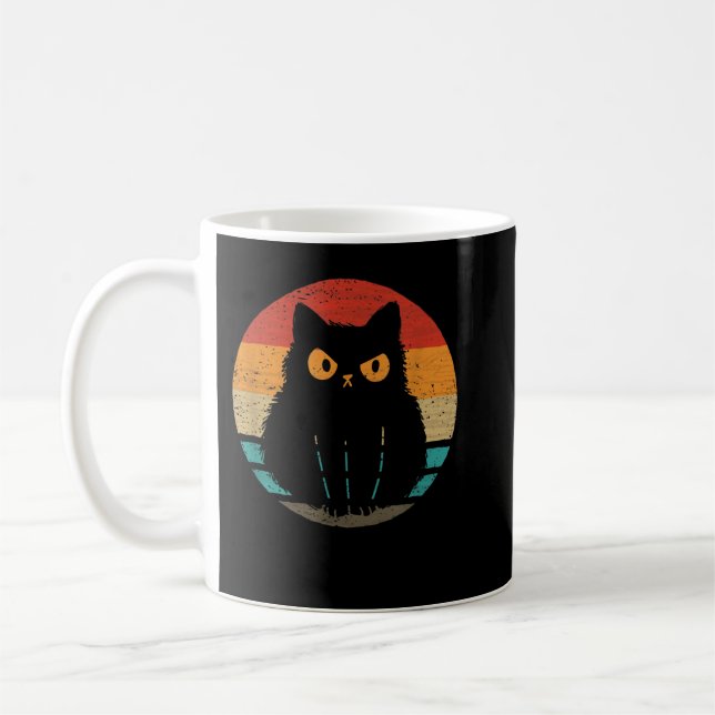 Mug T-shirt Vintage style rétro chat (Gauche)