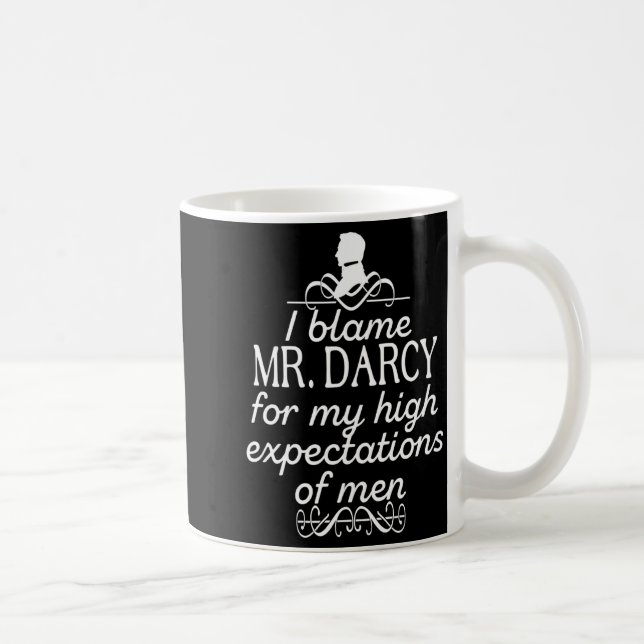 Mug T Shirte de citations drôles de Jane Austen Mr Dar (Droite)