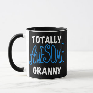 Mug T-shirts bleu et cadeaux de mamie totalement
