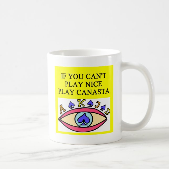 Mug T-shirts de cadeaux de joueur de CANASTA (Droite)