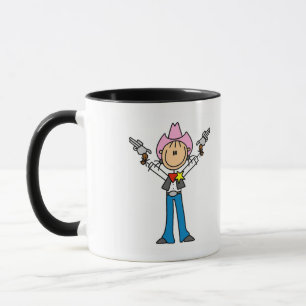 Mug T-shirts de cow-girl shérif à silhouette