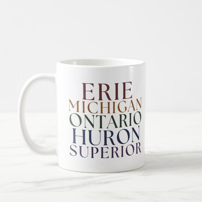 Mug T-shirts des Grands Lacs Tee Michigan Lakes (Gauche)