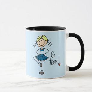 Mug T-shirts et cadeaux bleus de pom-pom girl