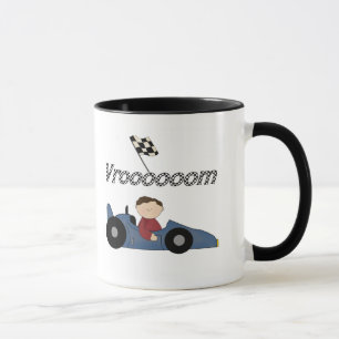 Mug T-shirts et cadeaux bleus de voiture de course