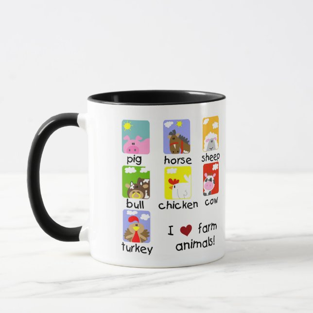 Mug T-shirts et cadeaux d'animaux de ferme (Gauche)