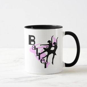 Mug T-shirts et cadeaux de ballet de silhouette