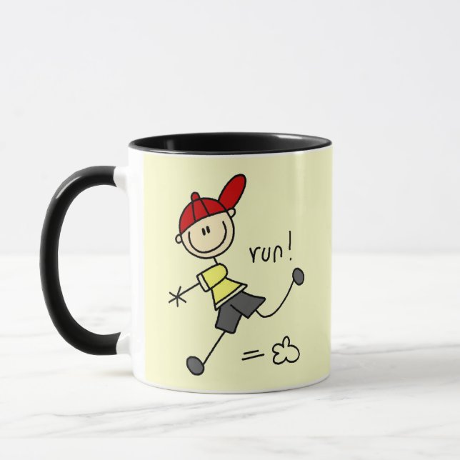 Mug T-shirts et cadeaux de course de baseball (Gauche)