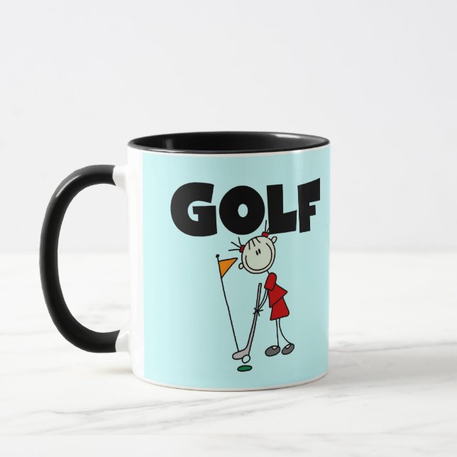 Mug T-shirts et cadeaux de GOLF pour filles (Gauche)