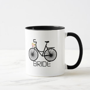 Mug T-shirts et cadeaux de jeune mariée de bicyclette