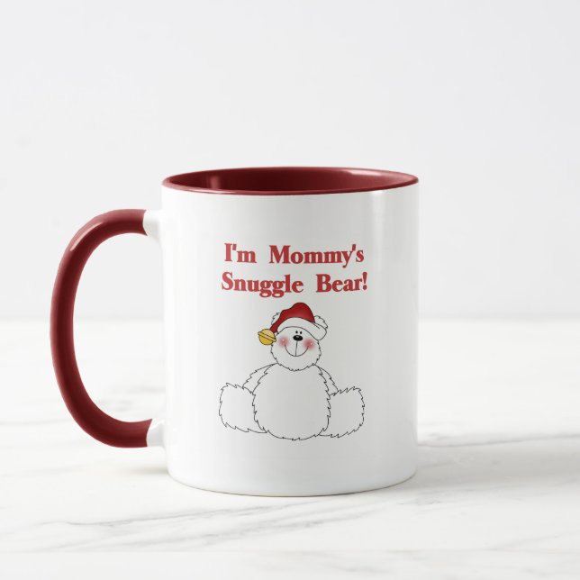 Mug T-shirts et cadeaux de maman's Snuggle Bear (Gauche)