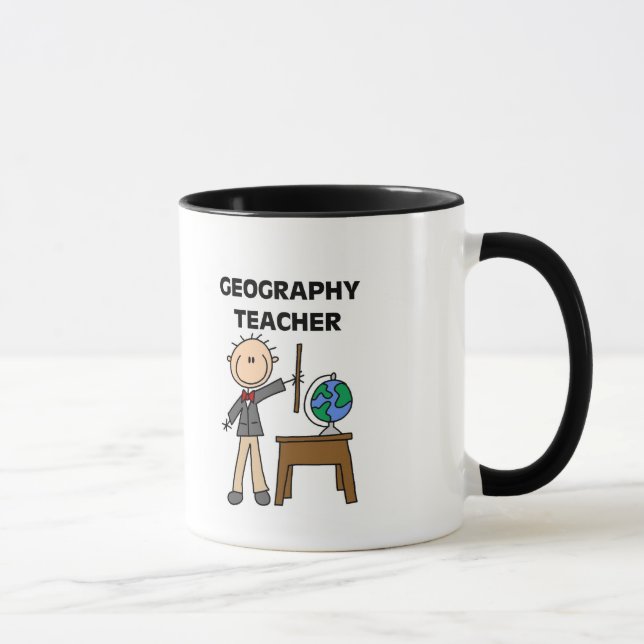 Mug T-shirts et cadeaux de PROFESSEUR de GÉOGRAPHIE (Droite)